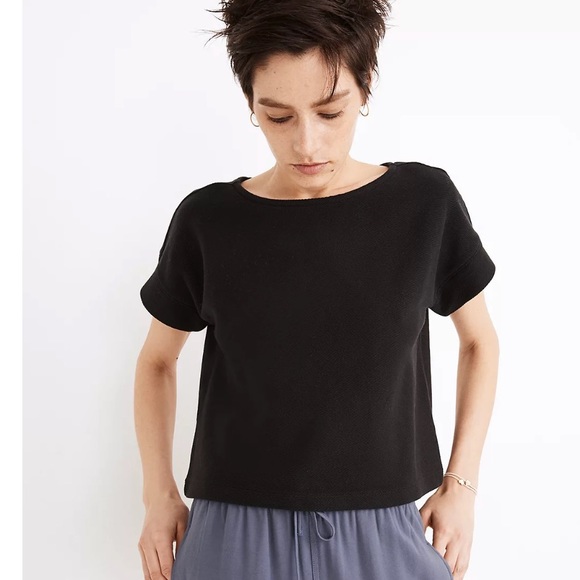 Madewell Boxy Cropped Wear-Anywhere Tee Sz M - Picture 1 of 6